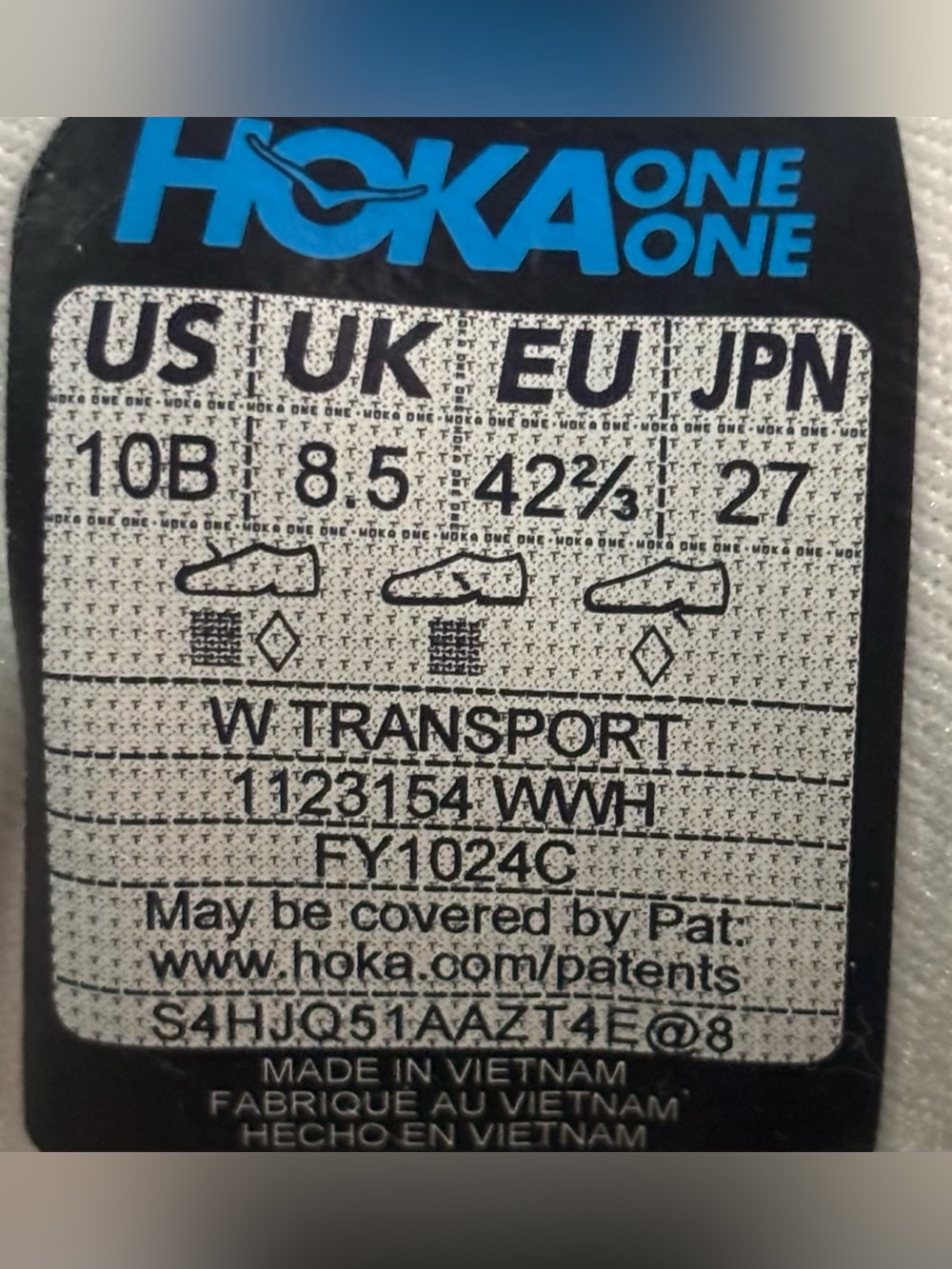 Hoka One One 💅 Transport Women’s Hiking Running Athletic White 1123154 WWH NEW - Picture 12 of 12